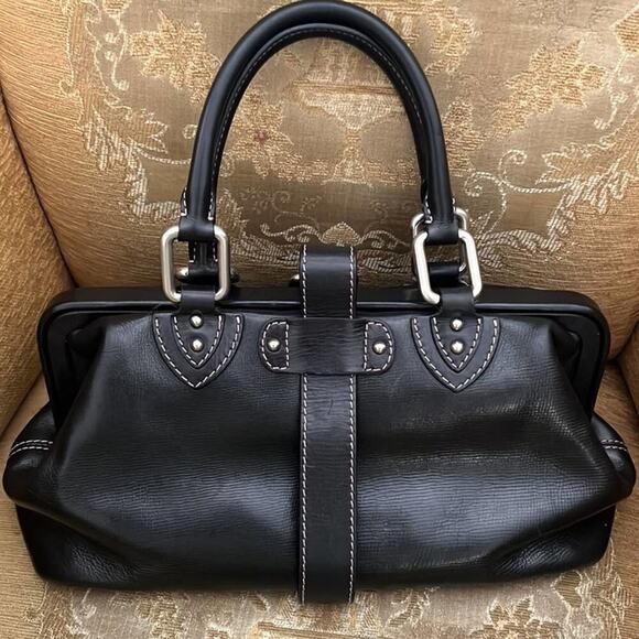 MARC JACOBS CONTRAST STITCHING LEATHER BAG - Picture 2 of 10